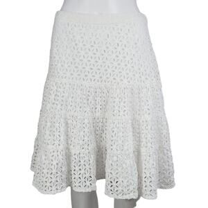 INC International Concepts Scalloped Cotton Skirt Size 6